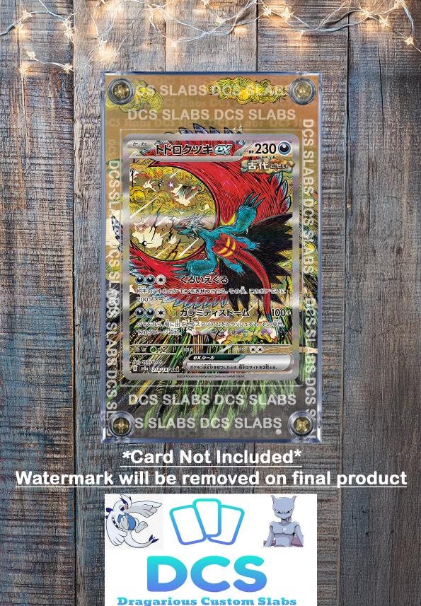 Pokemon Card Roaring Moon ex SAR 218/187 sv8a Terastal Festival Pristmatic Evolutions Custom Case