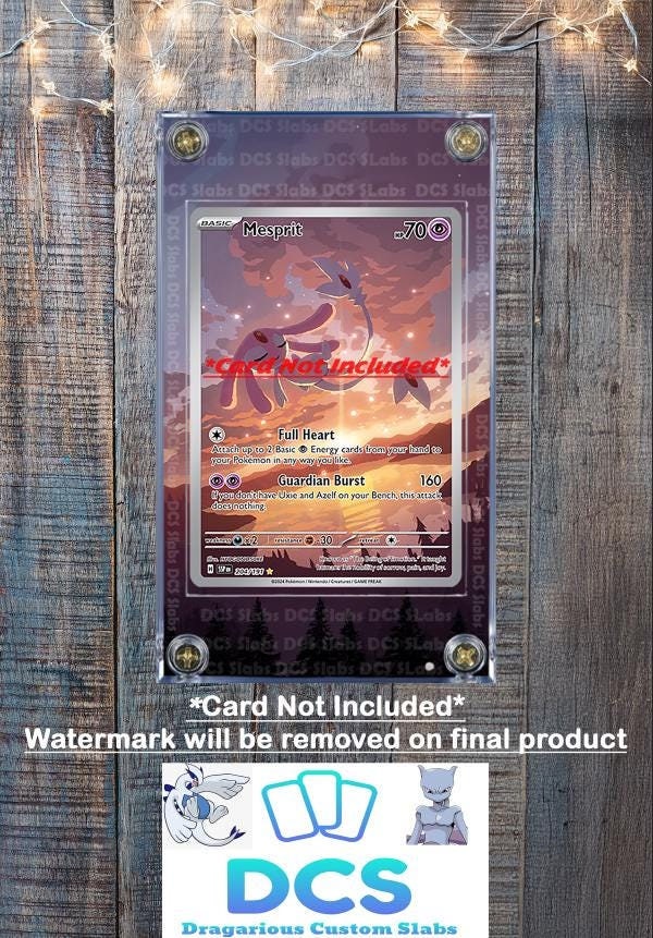 Pokemon Mesprit IR 204/191 Custom Display Case from Surging Sparks