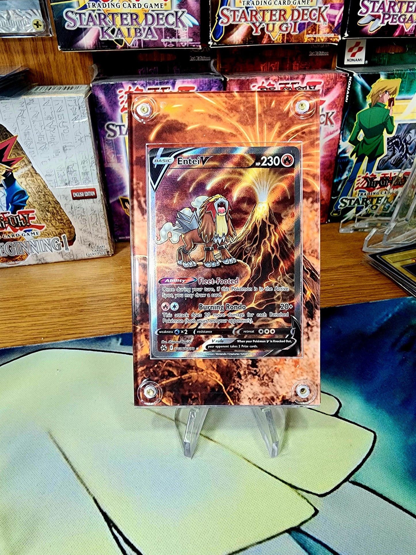 Pokemon Entei V GG36 Crown Zenith Custom Display Case Slab