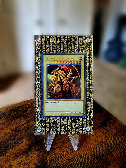 X3 Yugioh Prismatic Hyrogliphics Egyptian Gods Case Slabs - Winged Dragon of Ra, Slifer The Sky Dragon, Obelisk The Tormentor