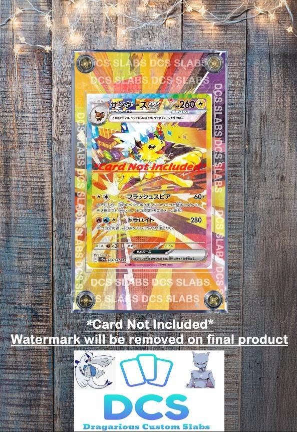 Pokemon Card Jolteon EX SAR 209/187 sv8a Terastal Festival Pristmatic Evolutions Custom Case