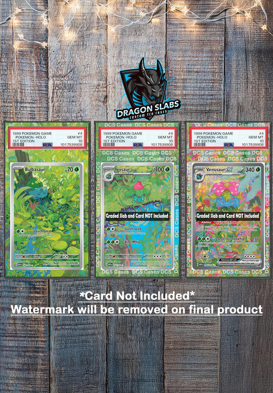 x3 Bulbasaur 166, Ivysaur 167, Venusaur EX 198/165 PSA bgs CGC tag Extended Artwork Pokemon 151