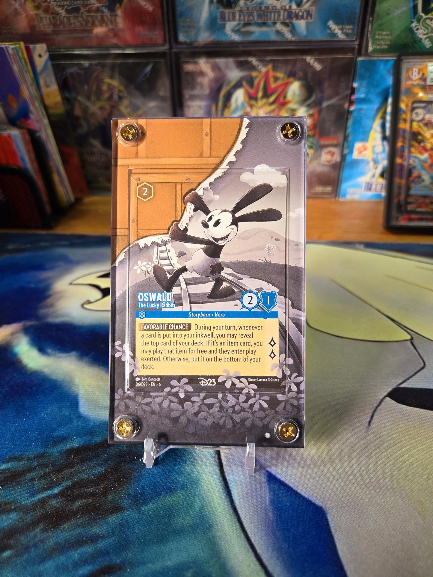 Disney Lorcana D23 Expo Collection Oswald The Lucky Rabbit #6 Promo Custom Case