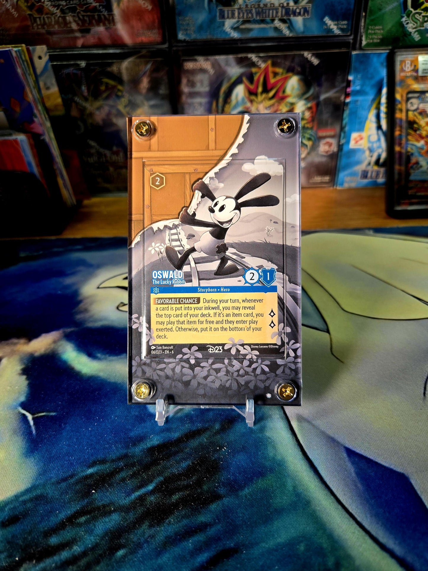 Disney Lorcana D23 Expo Collection Oswald The Lucky Rabbit #6 Promo Custom Case