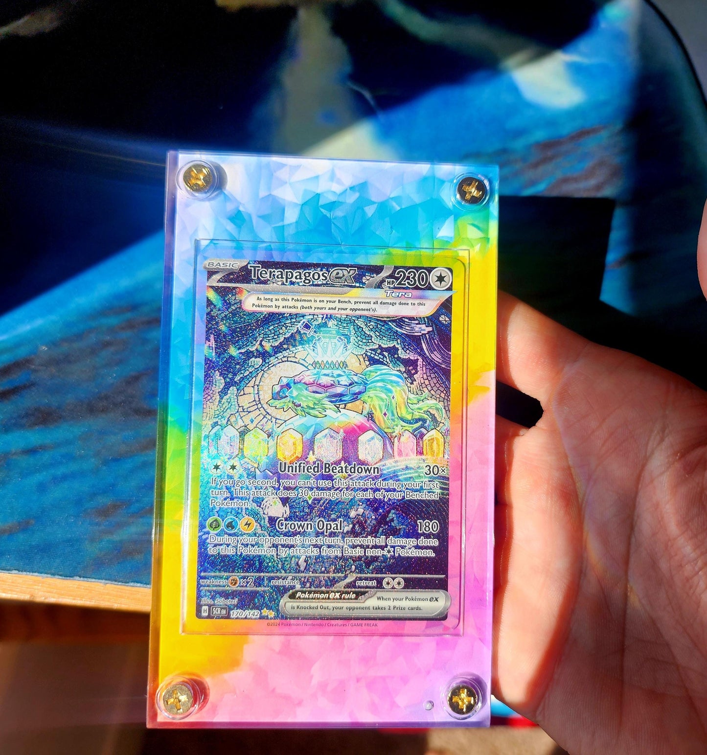 Pokemon Terapagos EX SIR SIR Stellar Crown Card Custom Display Case 170/142