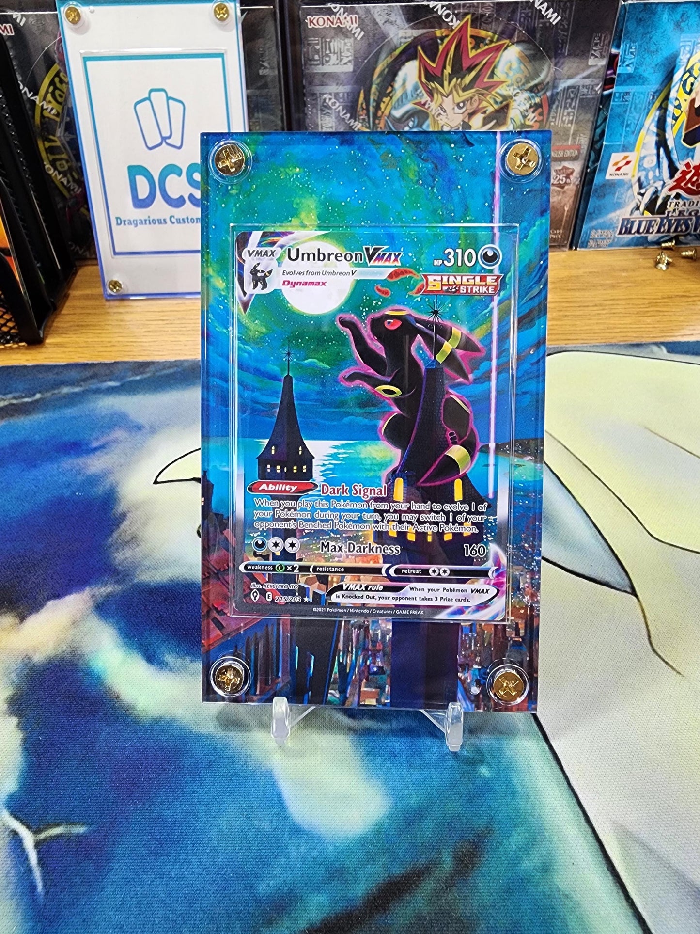 Pokemon Umbreon Vmax Alt Art 215 Custom Display Case Slab