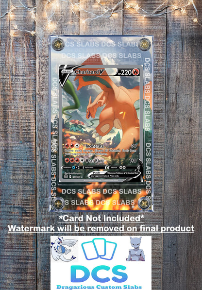 Pokemon Charizard V Alt Art 154/172 Brialliant Stars Custom Display Case Slab