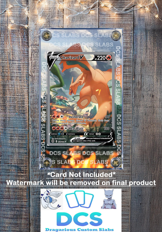 Pokemon Charizard V Alt Art 154/172 Brialliant Stars Custom Display Case Slab