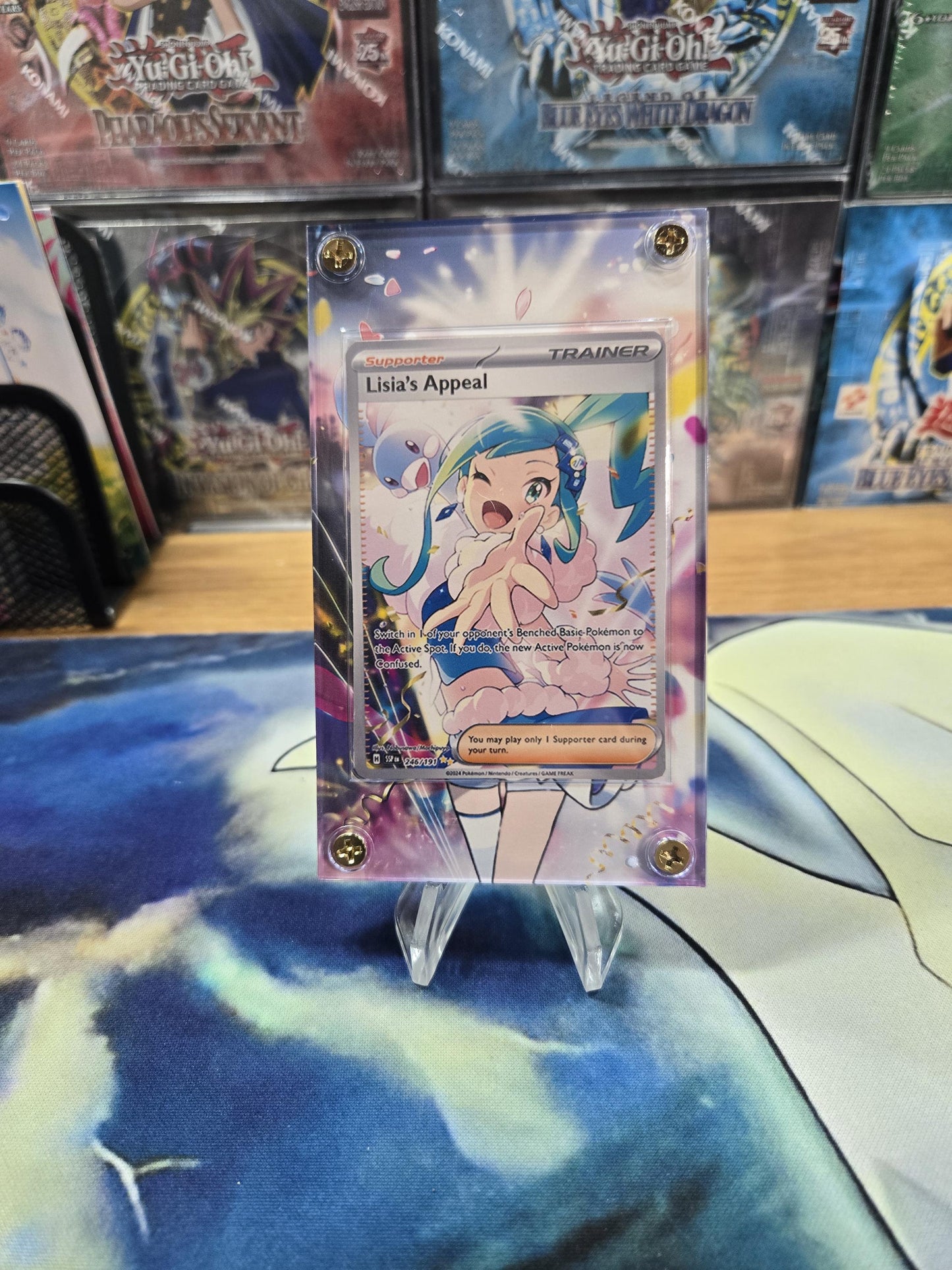 Pokemon Lisia's Appeal 246/191 SIR Custom Display Case from Surging Sparks