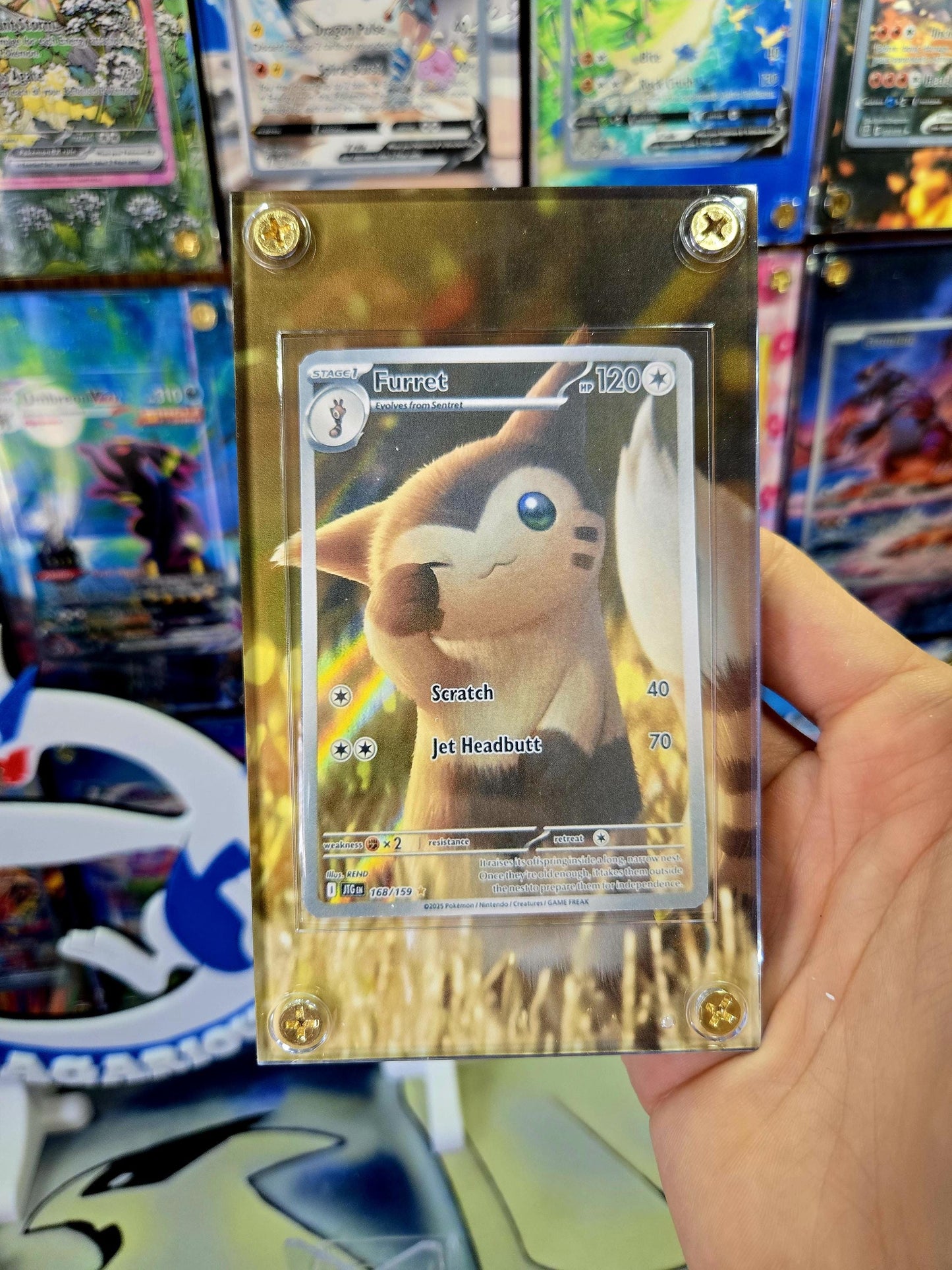 Pokemon Furret 168/159 Journey Together Extended Art Custom Case