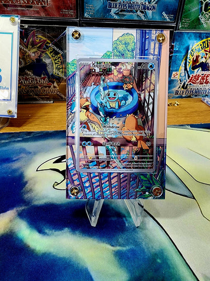 X3 Pokemon Bulbasaur Squirtle Charmander Stellar Crown Obsidian Flames SVG IR AR 050/049 Card Custom Display Cases.