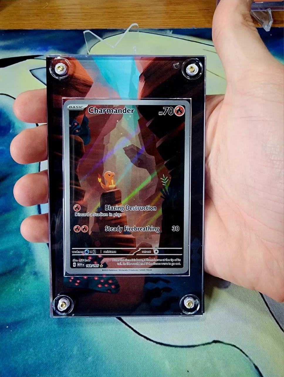 Pokemon 151 Charmander IR 168 Custom Display Case Slab