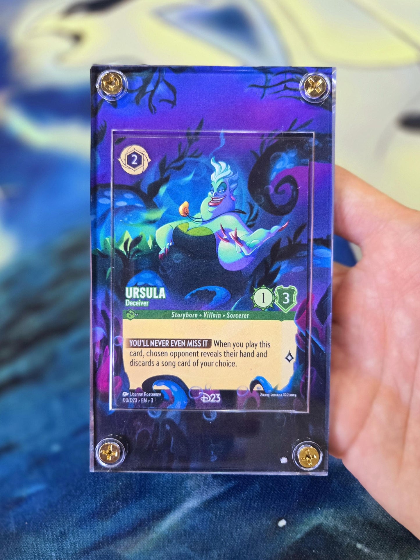 Disney Lorcana D23 Expo Collection Ursula Deceiver 03 Promo Custom Case