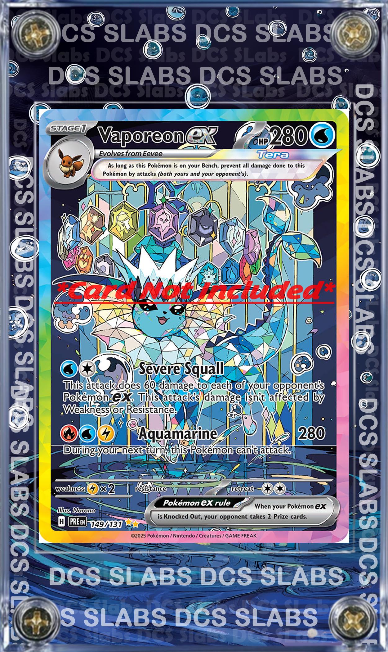 Pokemon Card Vaporeon EX SIR 149/131 Prismatic Evolutions Custom Case