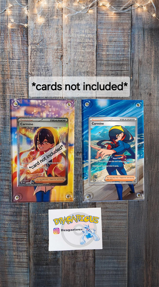 Pokemon Carmine 217 & 204 SIR Twilight Masquerade Custom Cases Bundle