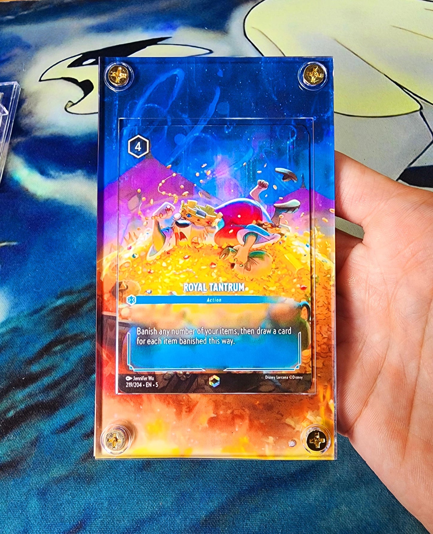 Disney Lorcana Shimmering Skies Royal Tantrum 219/204 Enchanted Chapter 5 Custom Case