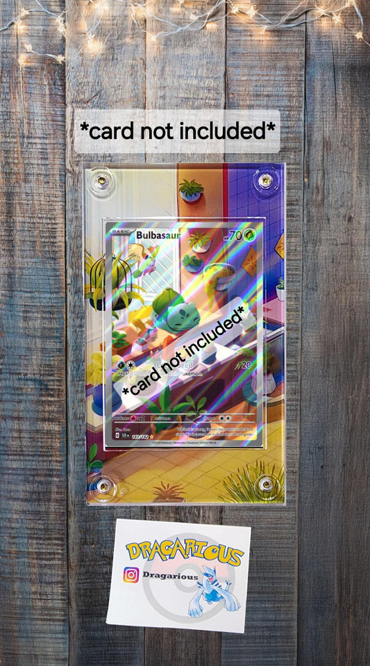 Pokemon Bulbasaur Stellar Crown IR AR 143/142  Card Custom Display Case Slab