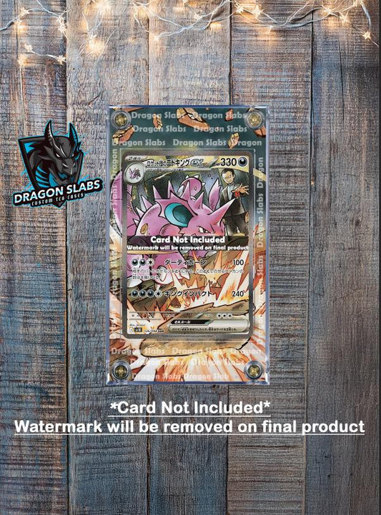 Pokemon Team Rocket's Nidoking ex SAR 126/098 Glory of Team Rocket Extended Art Case