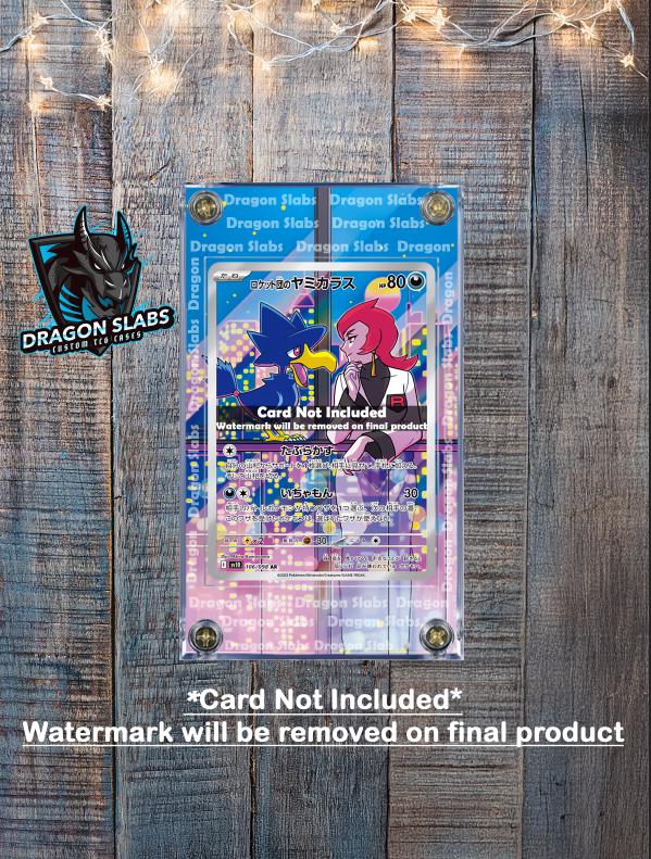 Pokemon Team Rocket's Murkrow AR 106/098 Glory of Team Rocket Extended Art Case