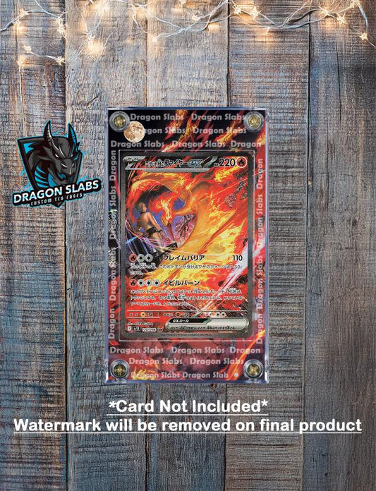 Pokemon Team Rocket's Moltres ex SAR 124/098 Glory of Team Rocket Extended Art Case