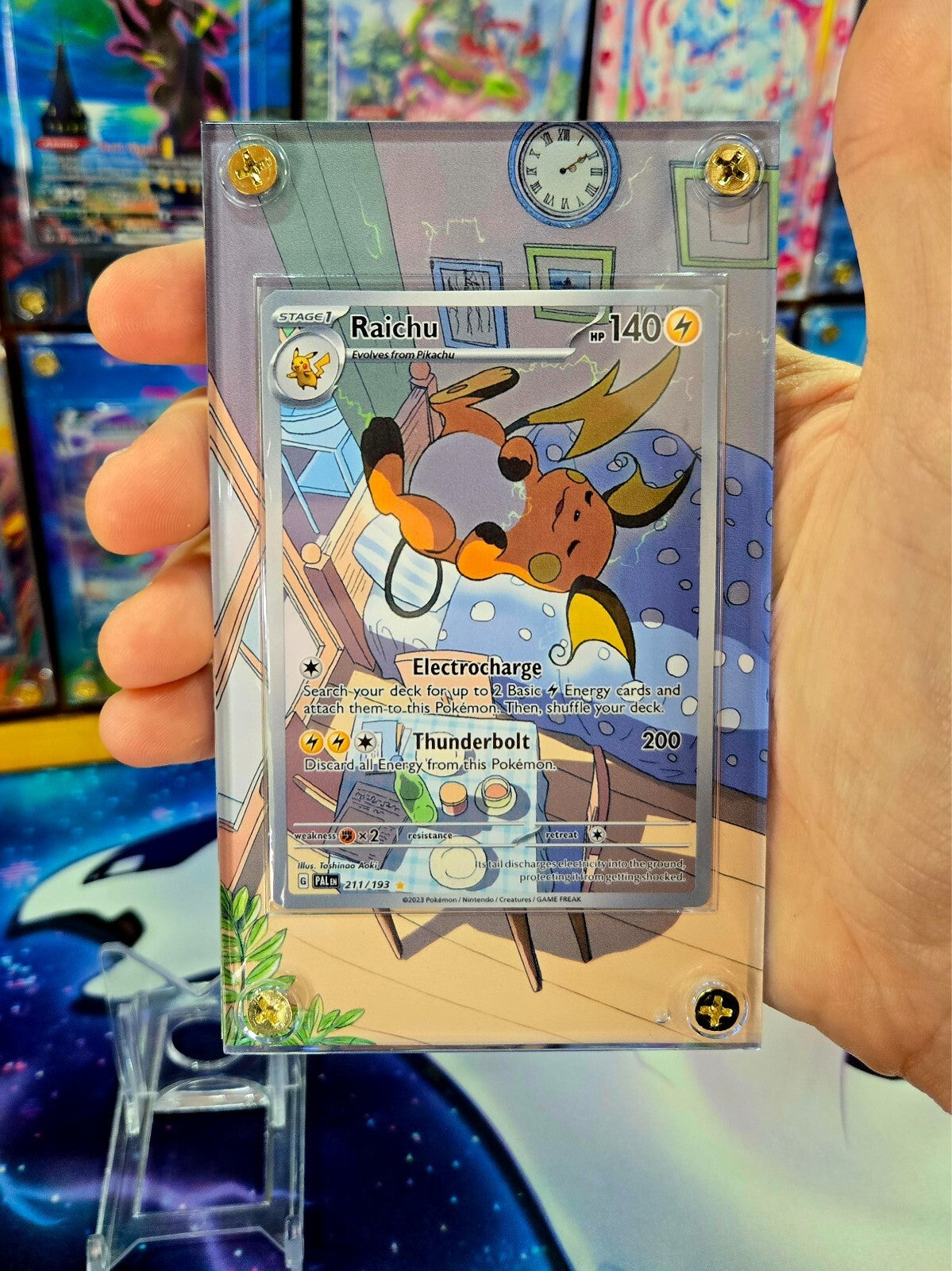 Pokemon Raichu 211/193 Paldea Evolved Extended Art Case