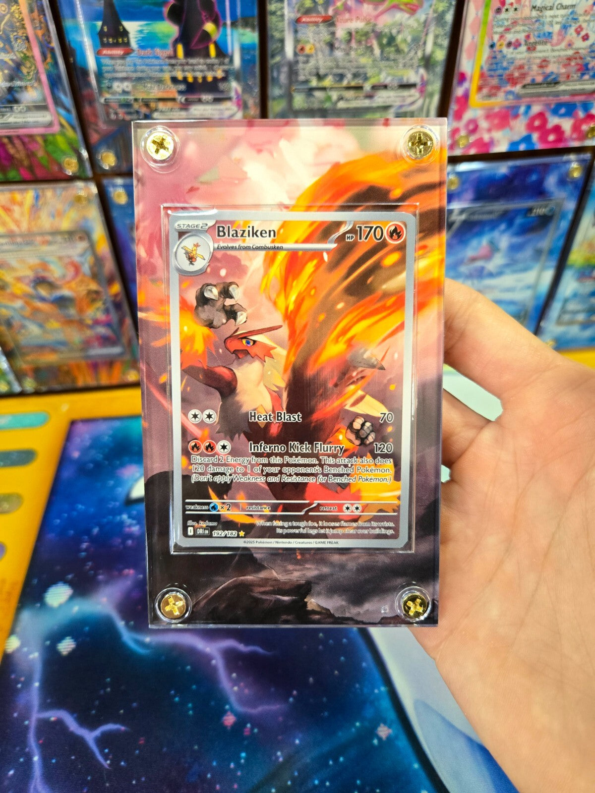 Pokemon Blaziken 192/182 191/182 Destined Rival Extended Art Case