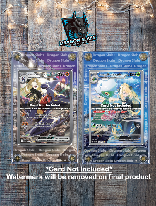 x2 Pokemon Cynthia's Garchomp EX 232 Roserade Destined Rivals Extended Art Case