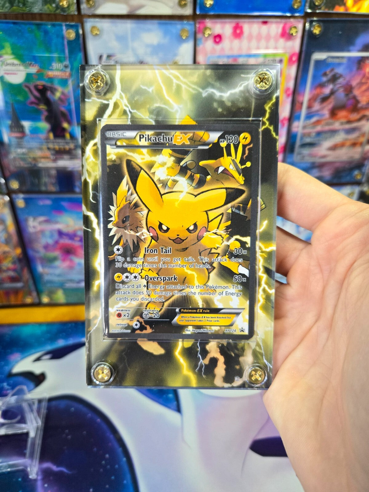 Pokemon Pikachu EX XY124 Promo Extended Art Case