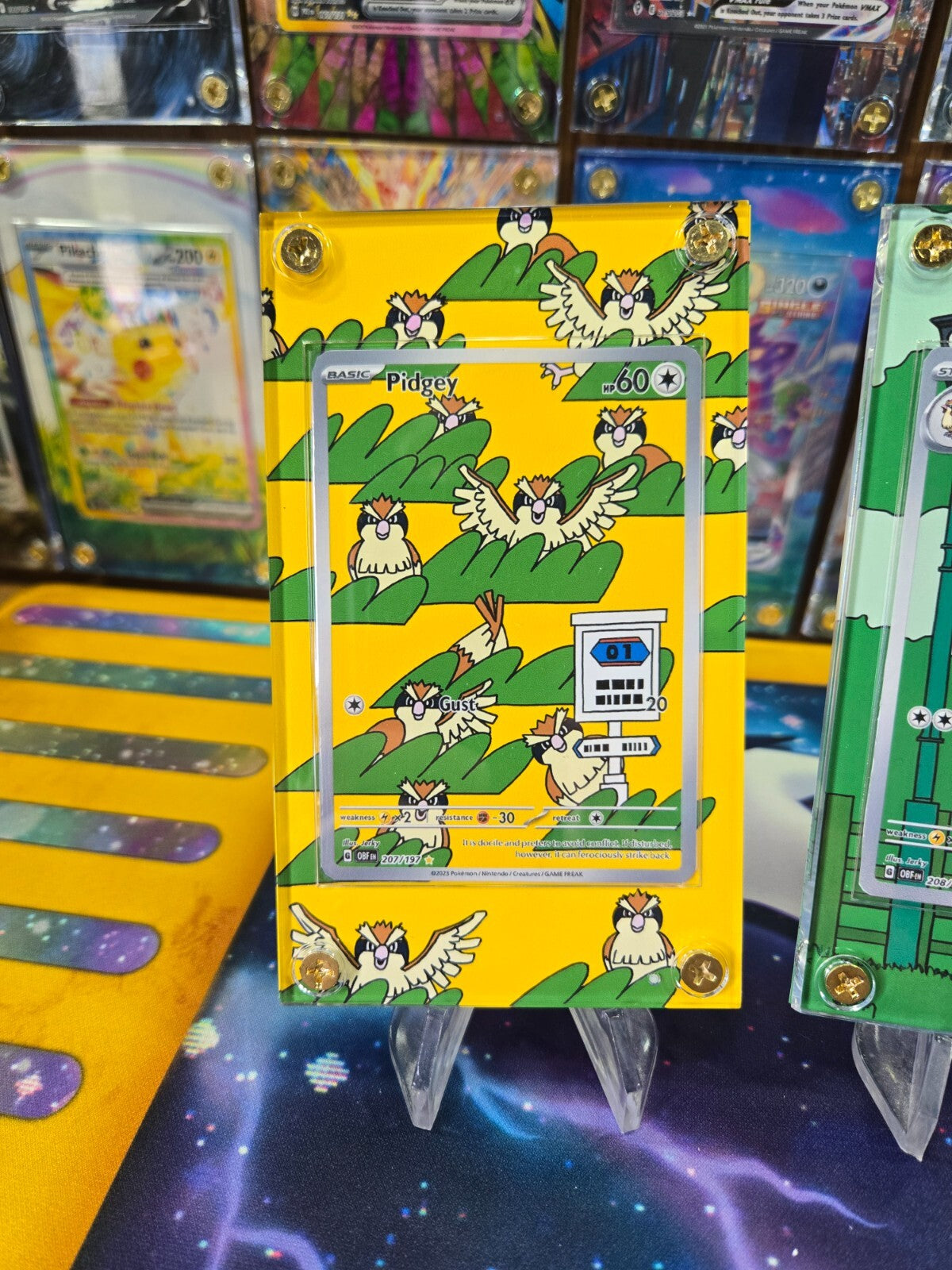 Pokemon Pidgey 207/197 Obsidian Flames Extended Art Case