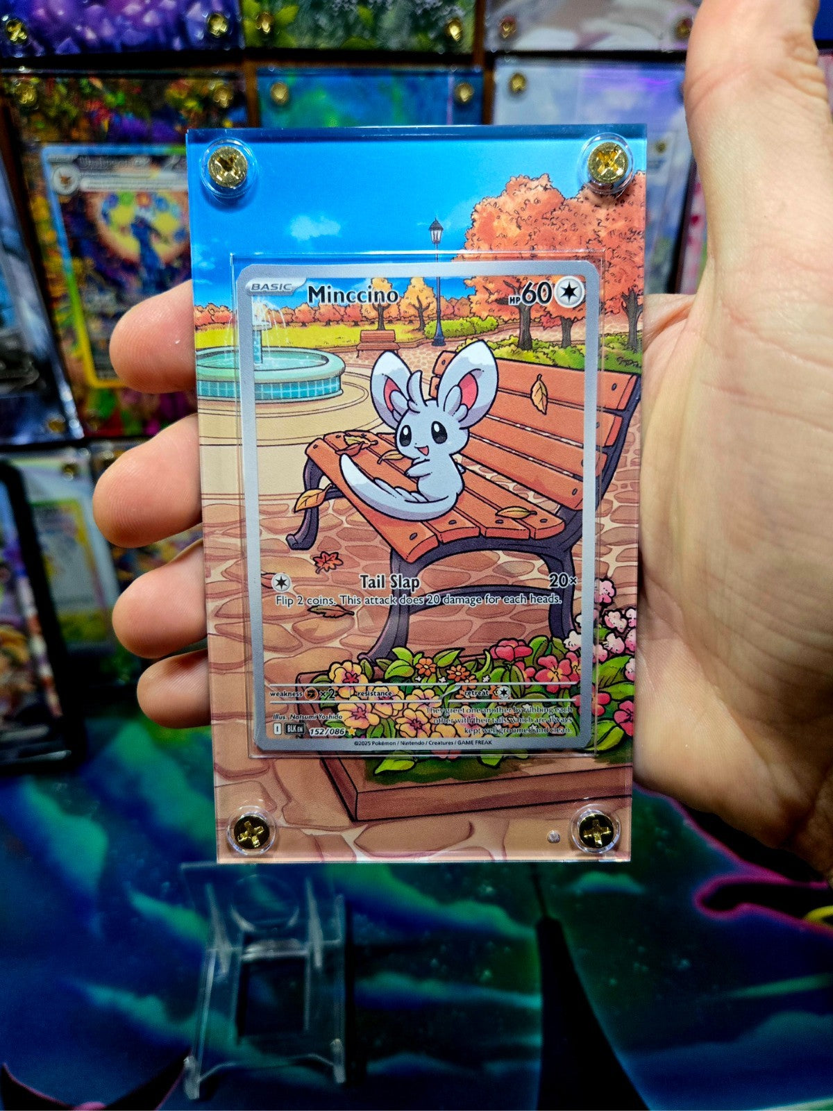 Pokemon Minccino 152/086 IR Black Bolt Extended Art Case