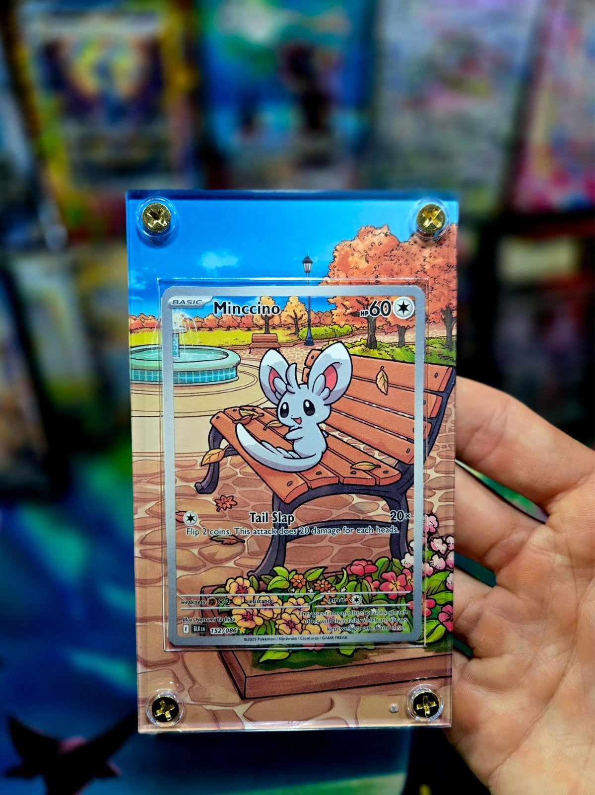 Pokemon Minccino 152/086 IR Black Bolt Extended Art Case