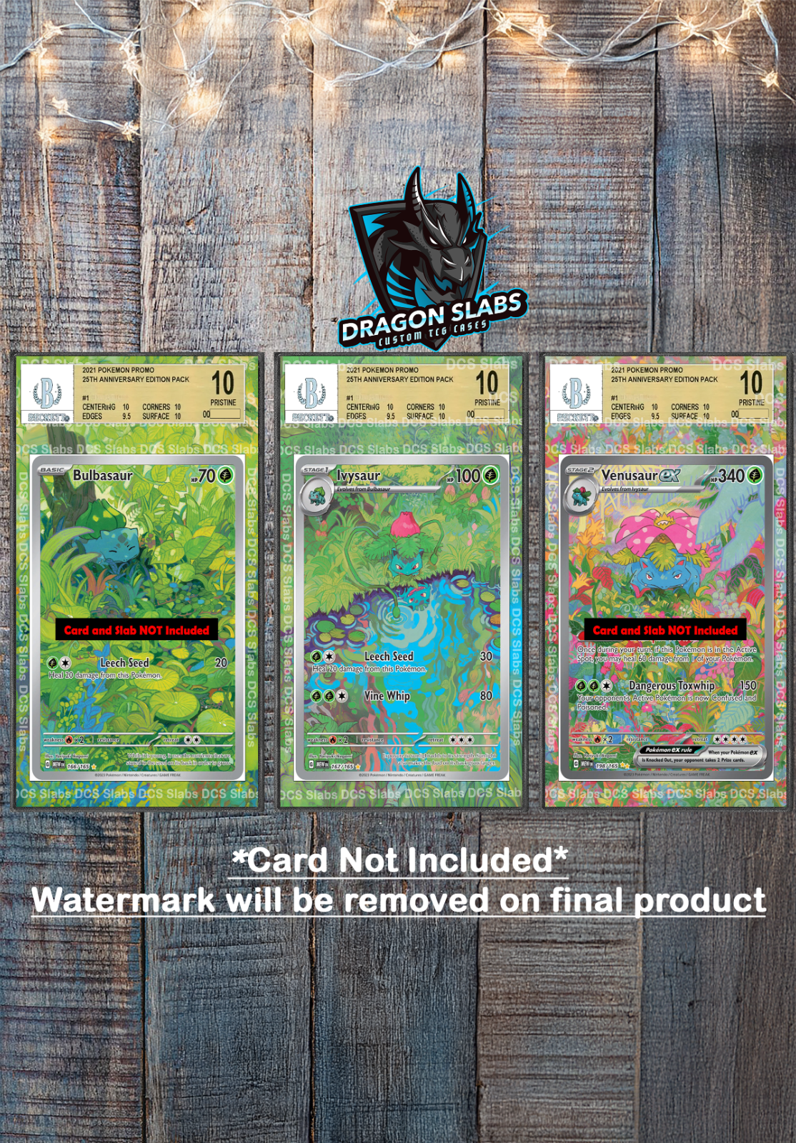 x3 Venusaur EX Bulbasaur Ivysaur Pokemon 151 PSA BGS CGC TAG Extended Artwork