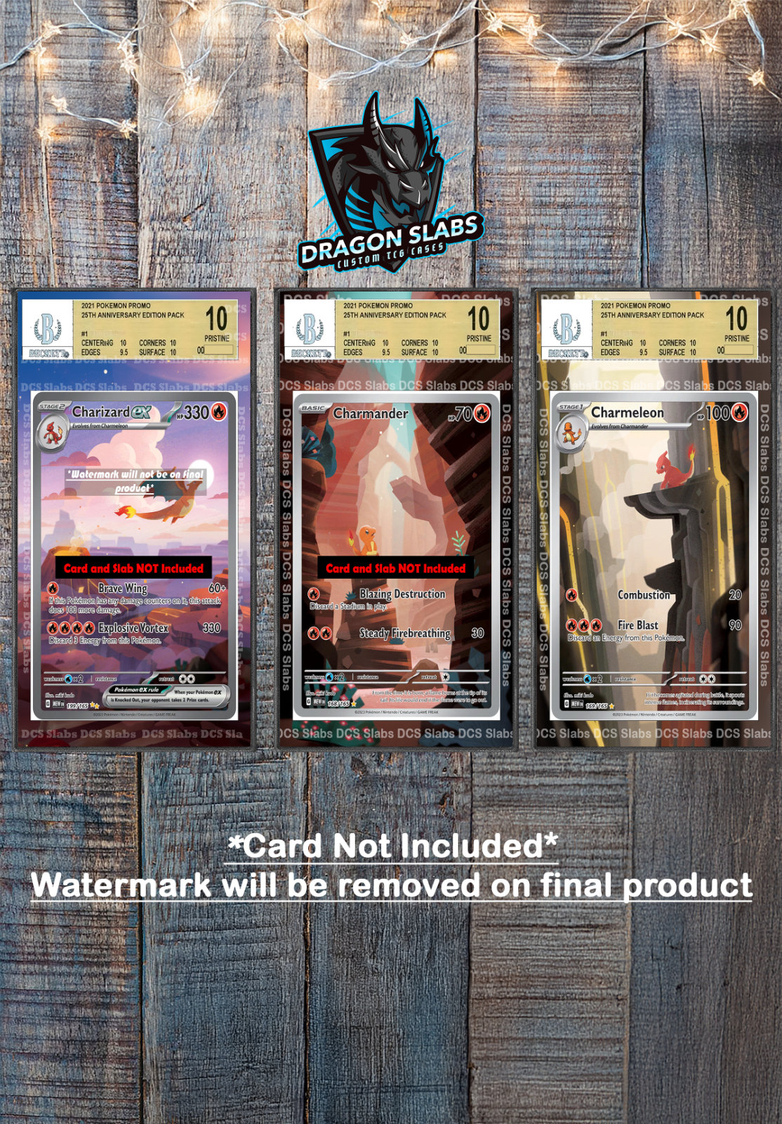 x3 Charmander Charmeleon Charizard EX Pokemon 151 PSA BGS CGC TAG Extended Art