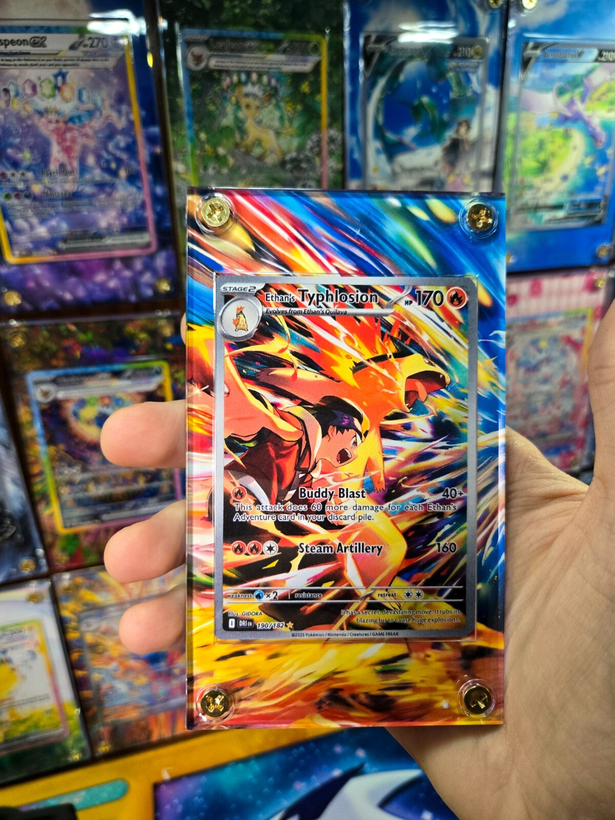 Ethan's Typhlosion Ethans Ho-Oh Ex 230 190/182 Destined Rivals Extended Art Case
