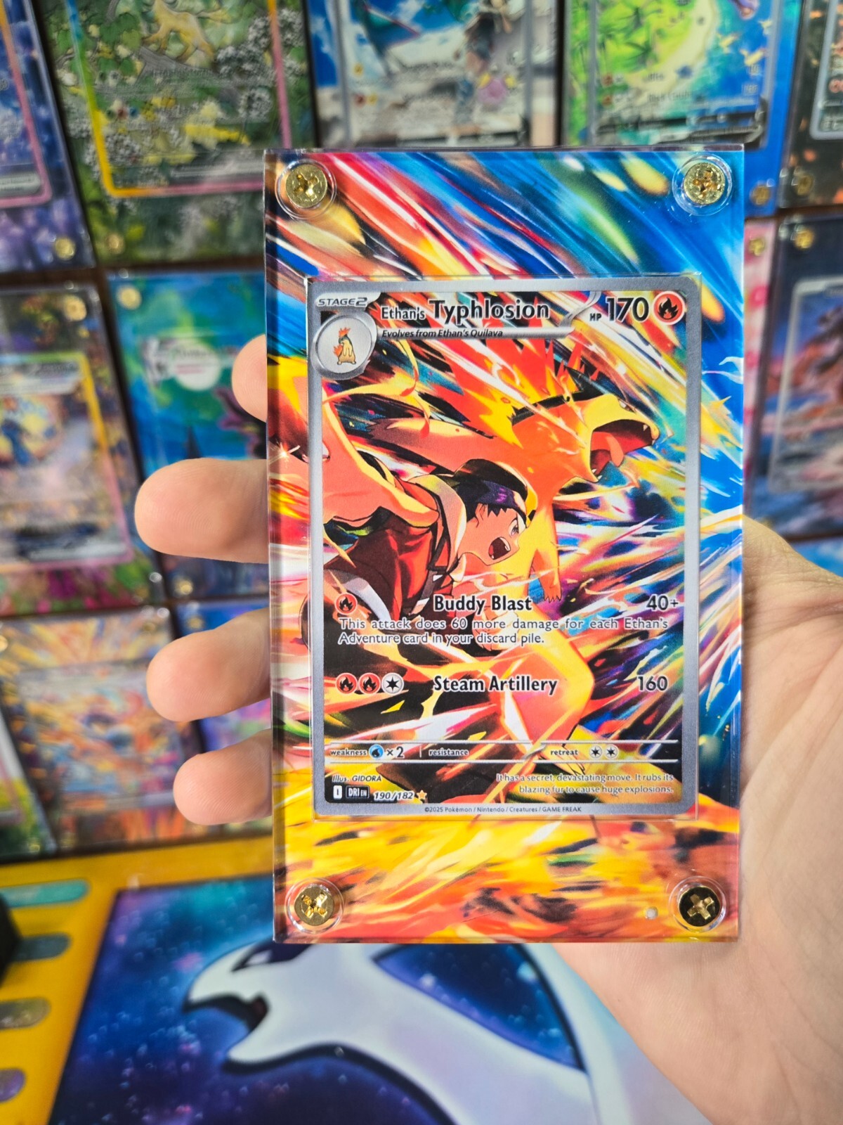 Ethan's Typhlosion Ethans Ho-Oh Ex 230 190/182 Destined Rivals Extended Art Case