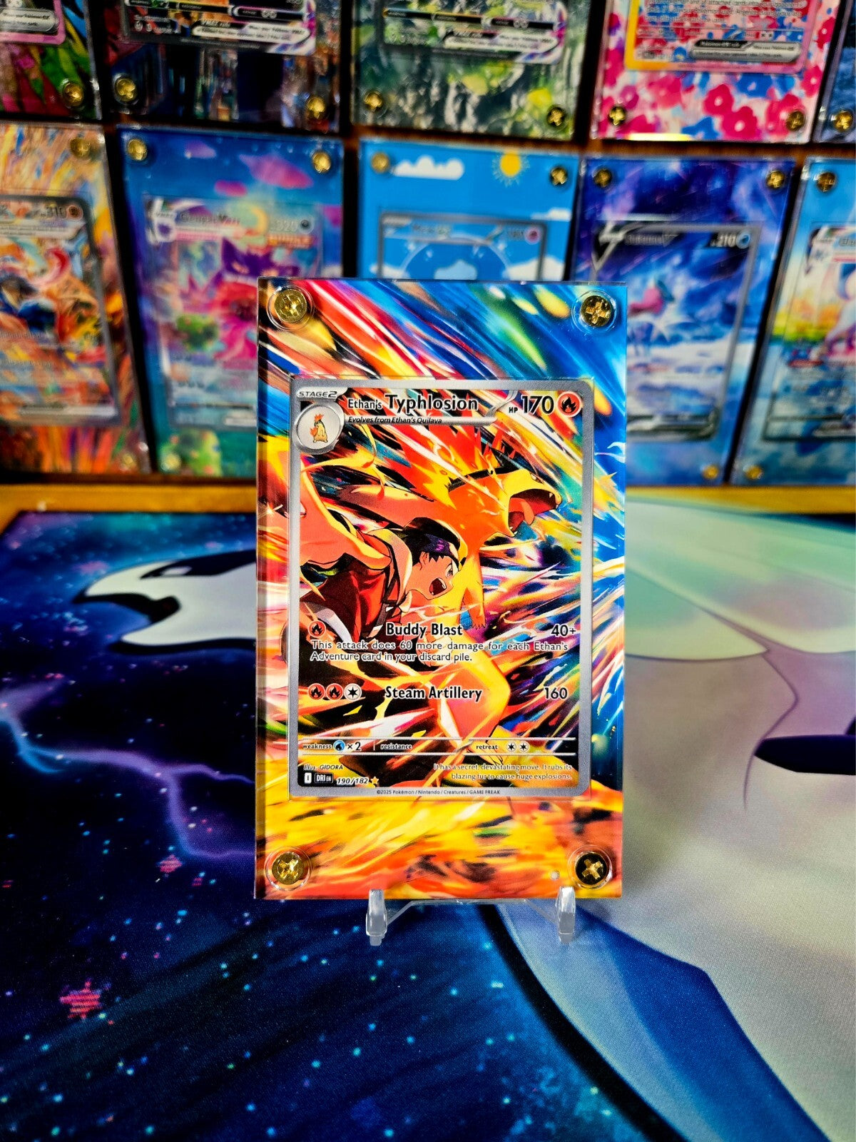 Ethan's Typhlosion Ethans Ho-Oh Ex 230 190/182 Destined Rivals Extended Art Case
