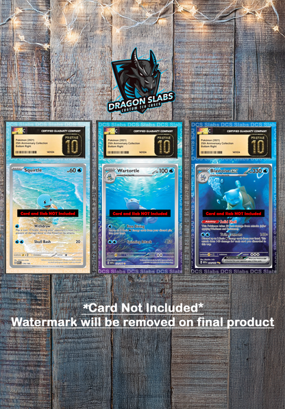 x3 Squirtle Wartortle Blastoise EX Pokemon 151 PSA BGS CGC TAG Extended Art