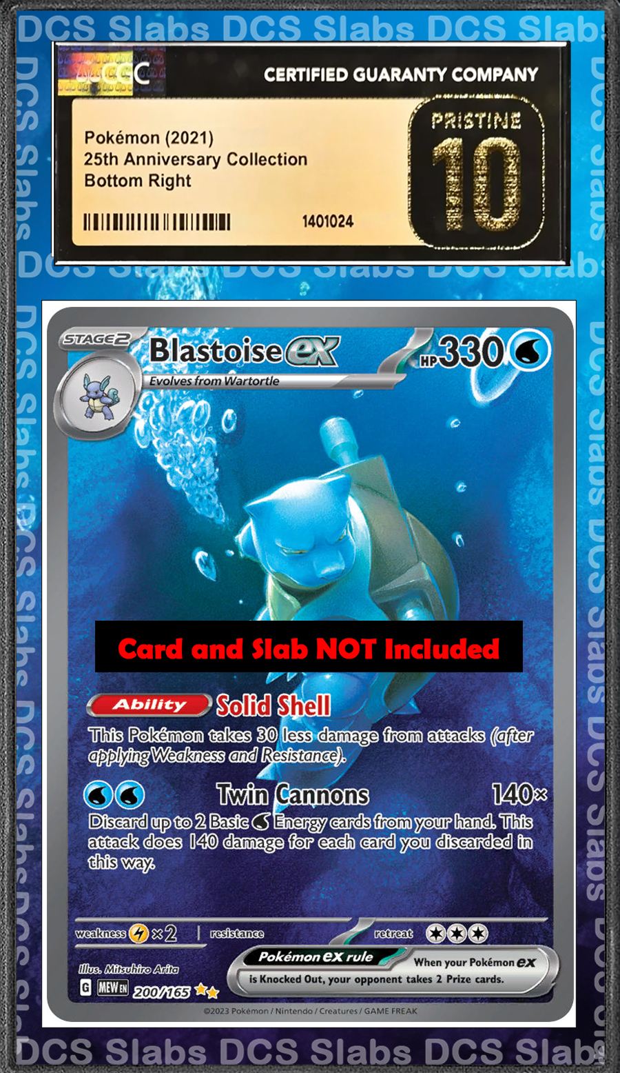 Blastoise EX 200/165 Pokemon 151 PSA BGS CGC TAG Extended Artwork Pokemon TCG