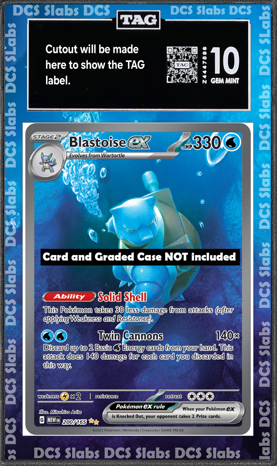 Blastoise EX 200/165 Pokemon 151 PSA BGS CGC TAG Extended Artwork Pokemon TCG