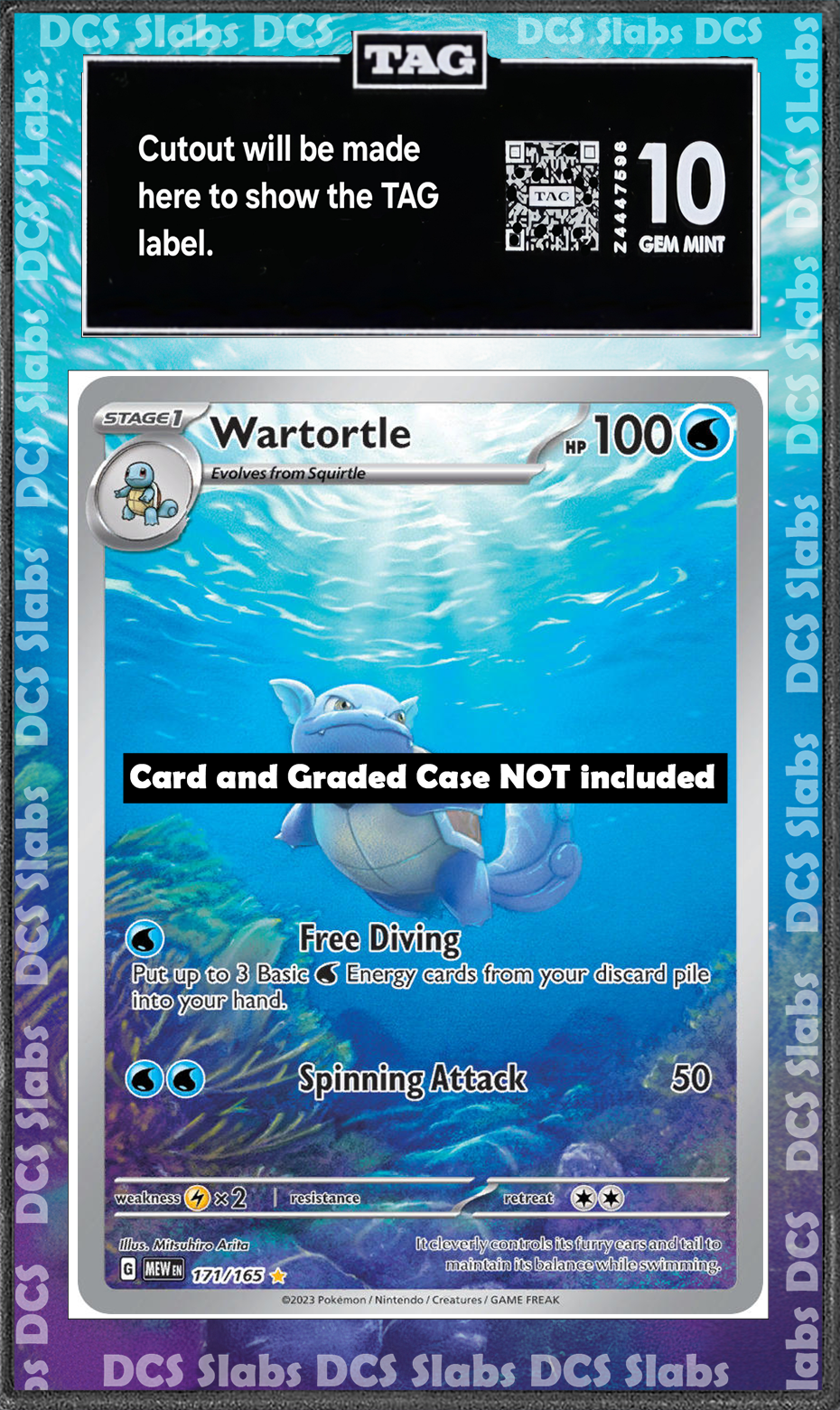 Wartortle 171/165 Pokemon 151 PSA BGS CGC TAG Extended Artwork Pokemon TCG