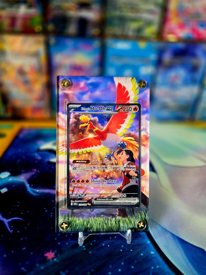Pokemon Ethan's Ho-Oh ex 230/182 SIR Destined Rivals Extended Art Case