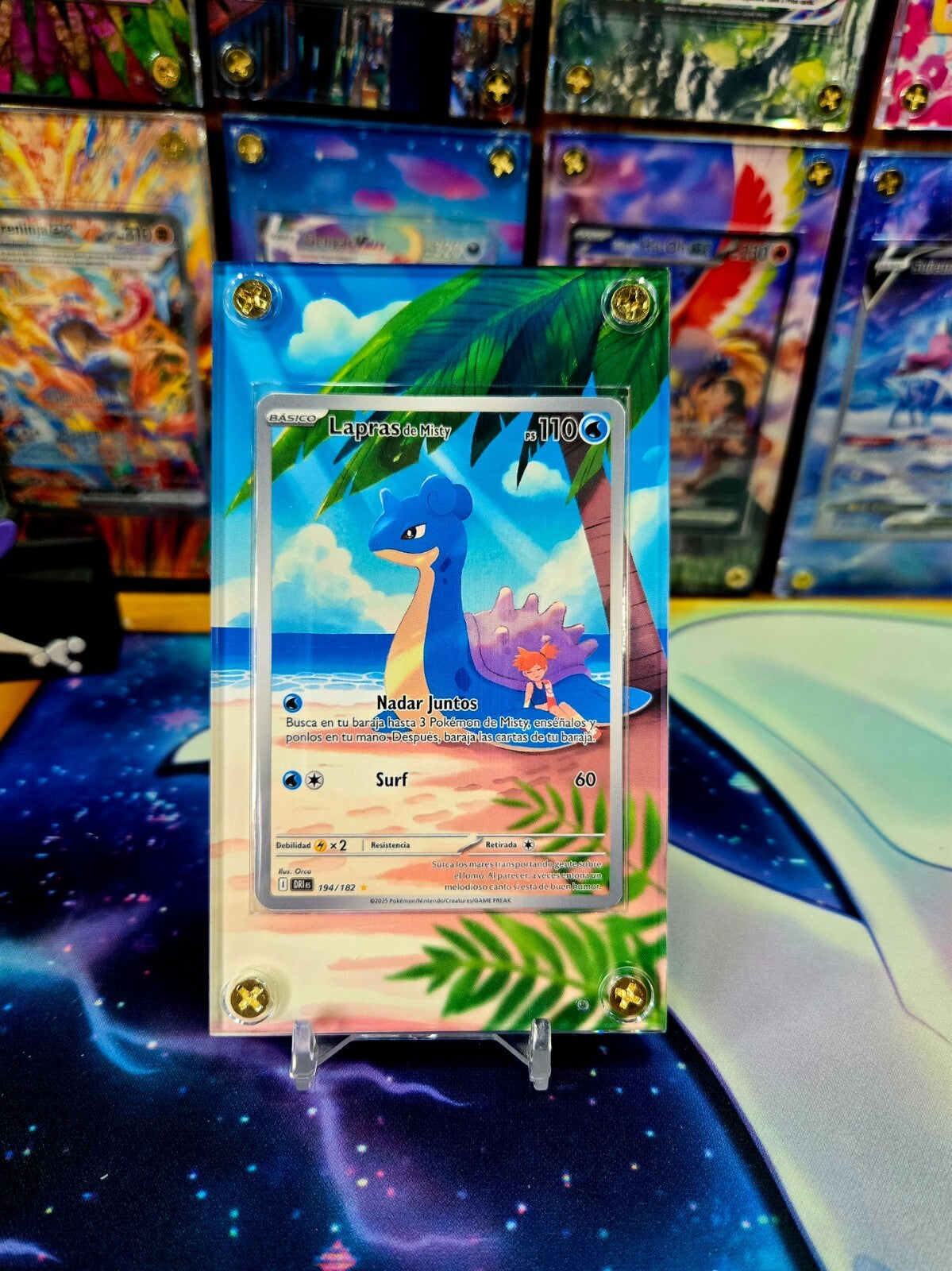 Pokemon Misty’s Lapras 194/182 Destined Rivals Extended Art Case