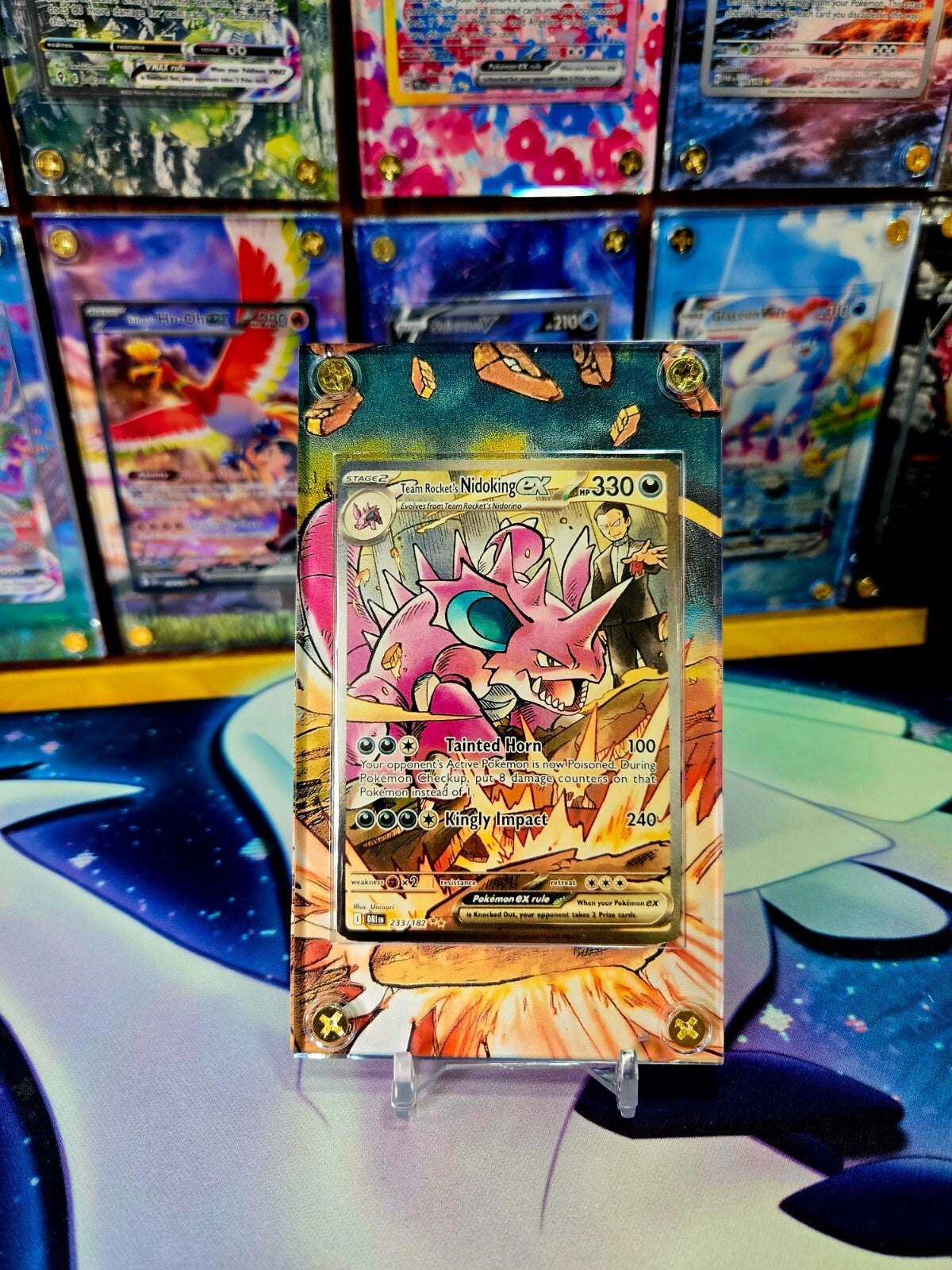 Pokemon Nidoking ex 233/182 Destined Rivals Extended Art Case
