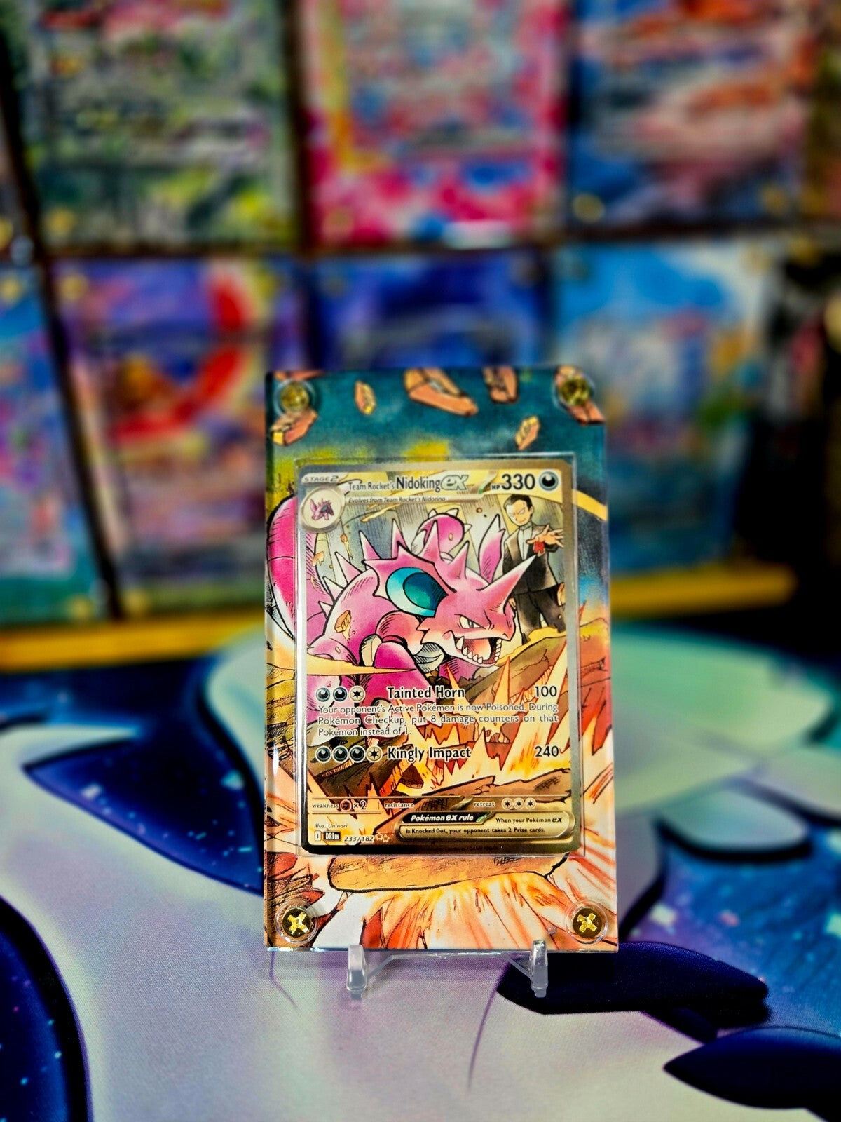Pokemon Nidoking ex 233/182 Destined Rivals Extended Art Case