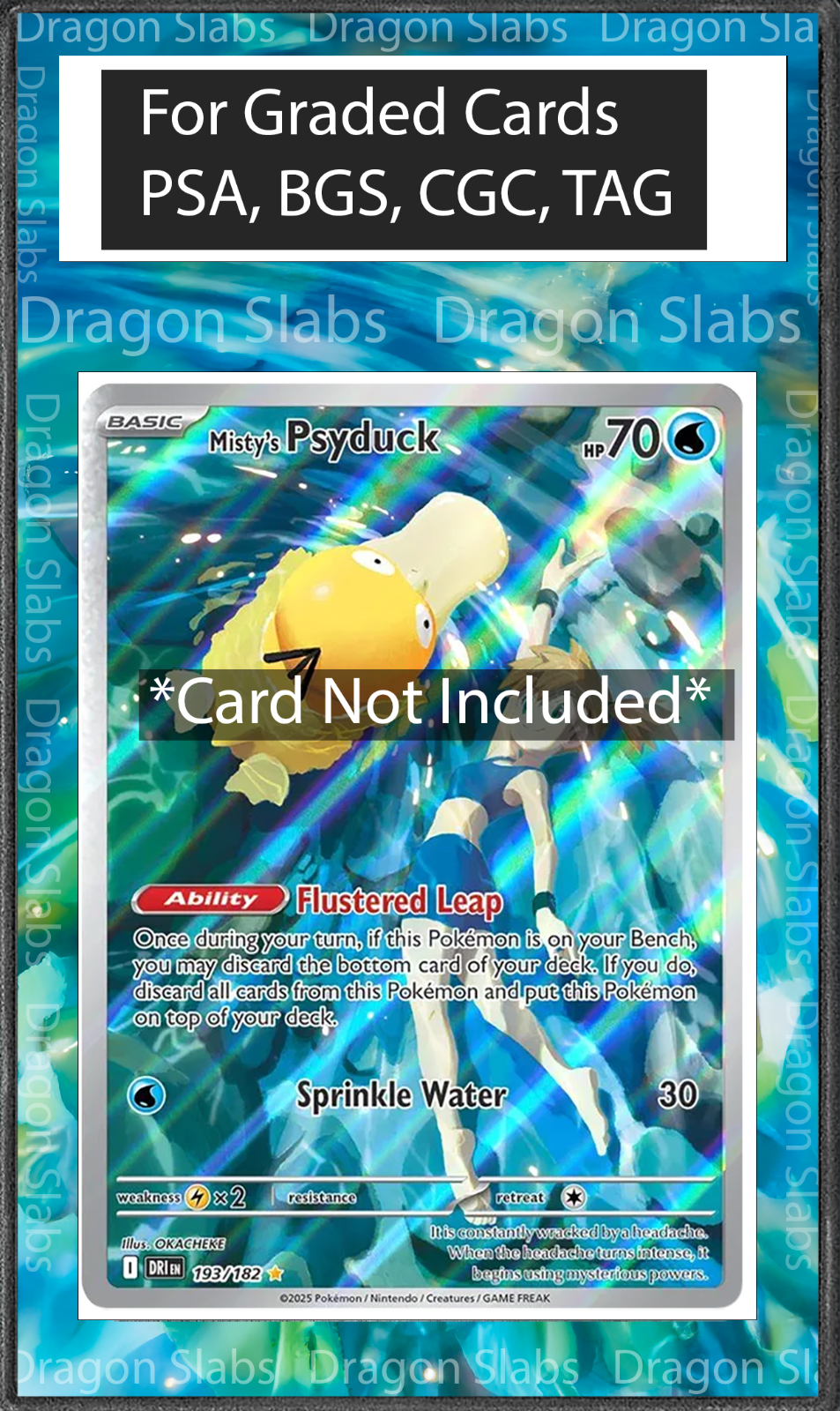 x2 Misty's Psyduck & Lapras 193 194 PSA BGS CGC TAG Extended Art Pokemon