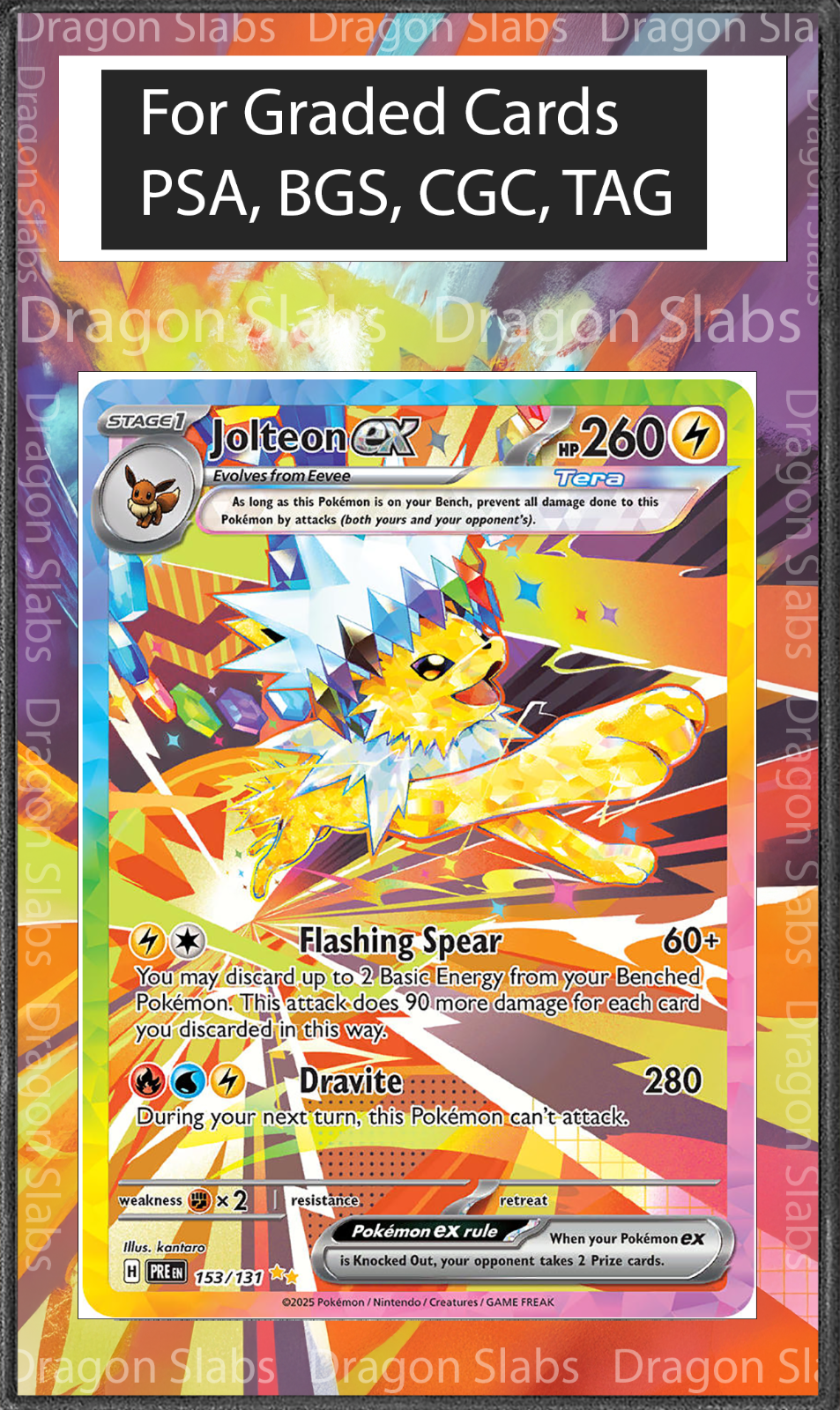 Jolteon EX SIR 153 Prismatic Evolutions PSA BGS CGC TAG Extended Art Pokemon