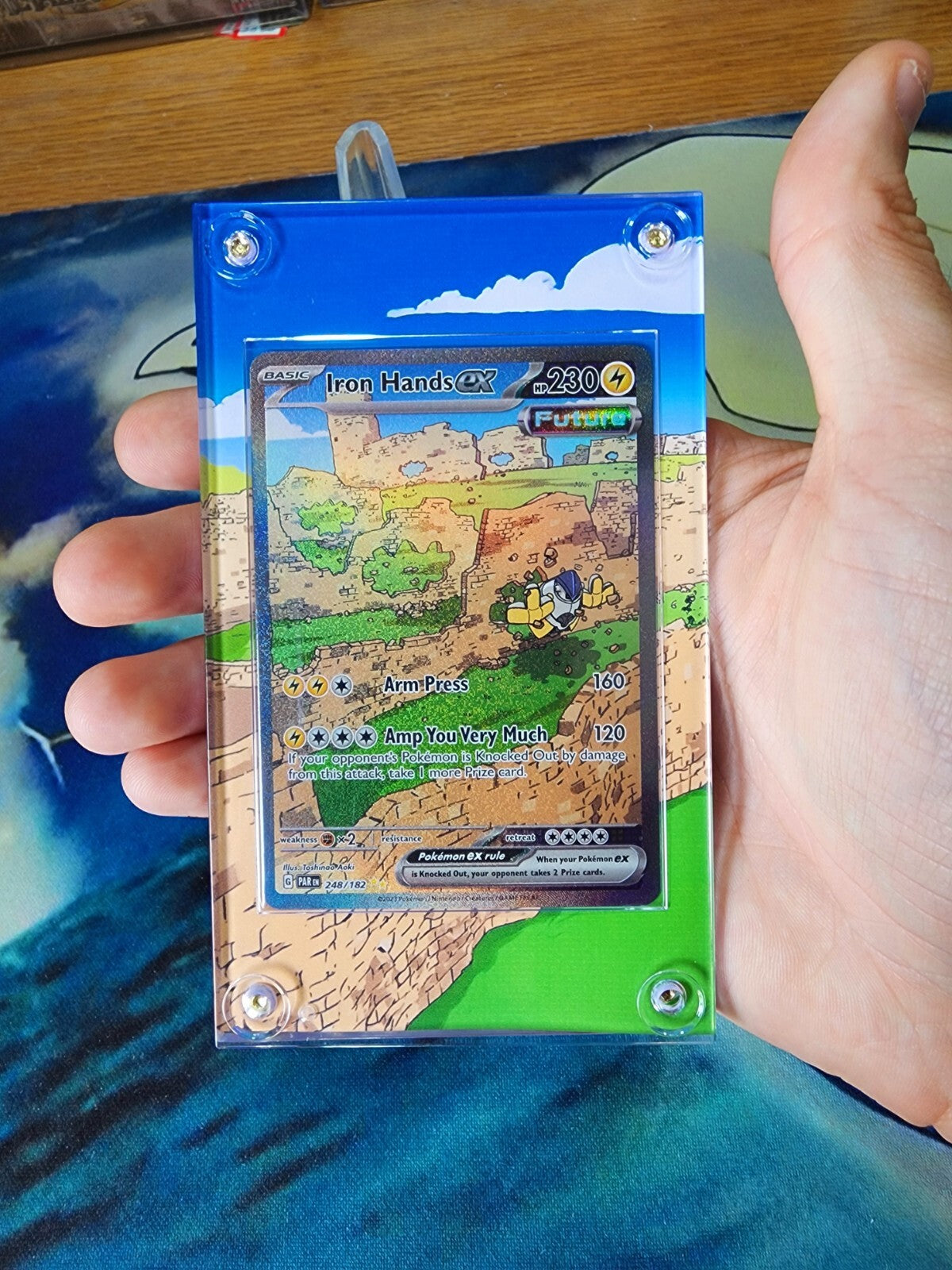 X3 Pokemon Altaria Iron Hands & Garchomp EX SIR SV04 Paradox Rift Custom Case