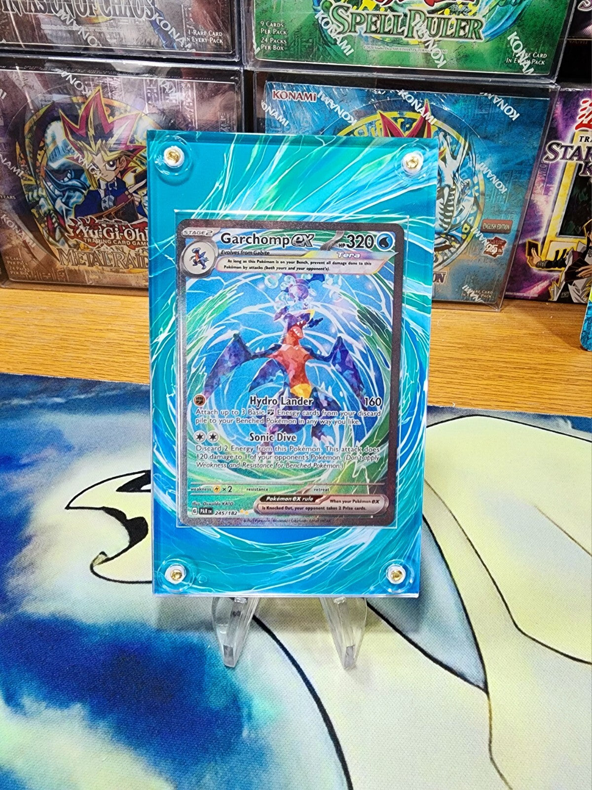 X3 Pokemon Altaria Iron Hands & Garchomp EX SIR SV04 Paradox Rift Custom Case
