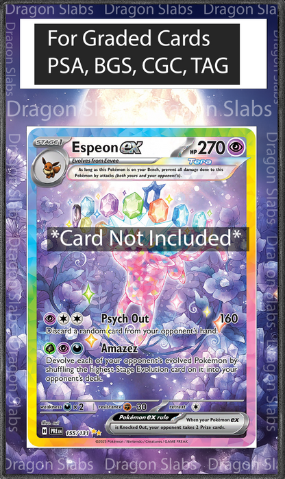 Espeon EX SIR 155 Prismatic Evolutions PSA BGS CGC TAG Extended Art Pokemon
