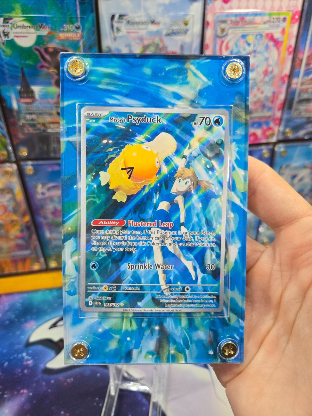 Pokemon Misty's Psyduck 193/182 Destined Rival Extended Art Case